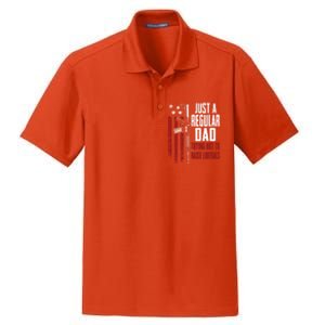 Just A Regular Dad Trying Not To Raise Liberals Funny Gift Gun Rights Gift Dry Zone Grid Polo