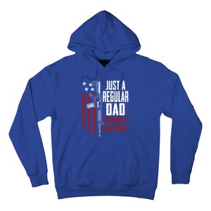 Just A Regular Dad Trying Not To Raise Liberals Funny Gift Gun Rights Gift Hoodie