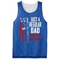 Just A Regular Dad Trying Not To Raise Liberals Funny Gift Gun Rights Gift Mesh Reversible Basketball Jersey Tank