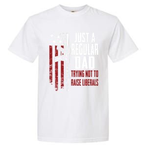 Just A Regular Dad Trying Not To Raise Liberals Funny Gift Gun Rights Gift Garment-Dyed Heavyweight T-Shirt