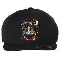 Japanese Anime Ra Cat Retro Noodles Aesthetic Kawaii Wool Snapback Cap