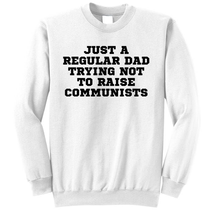 Just A Regular Dad Trying Not To Raise Communists Sweatshirt