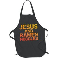Jesus And Ramen Noodles Funny Christian Quote Distressed Apron