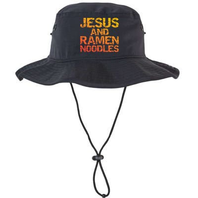 Jesus And Ramen Noodles Funny Christian Quote Distressed Bucket Hat