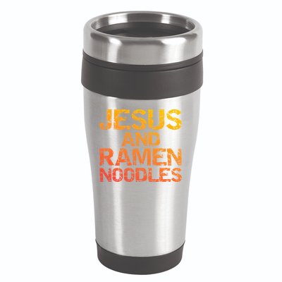 Jesus And Ramen Noodles Funny Christian Quote Distressed 16oz Travel Tumbler