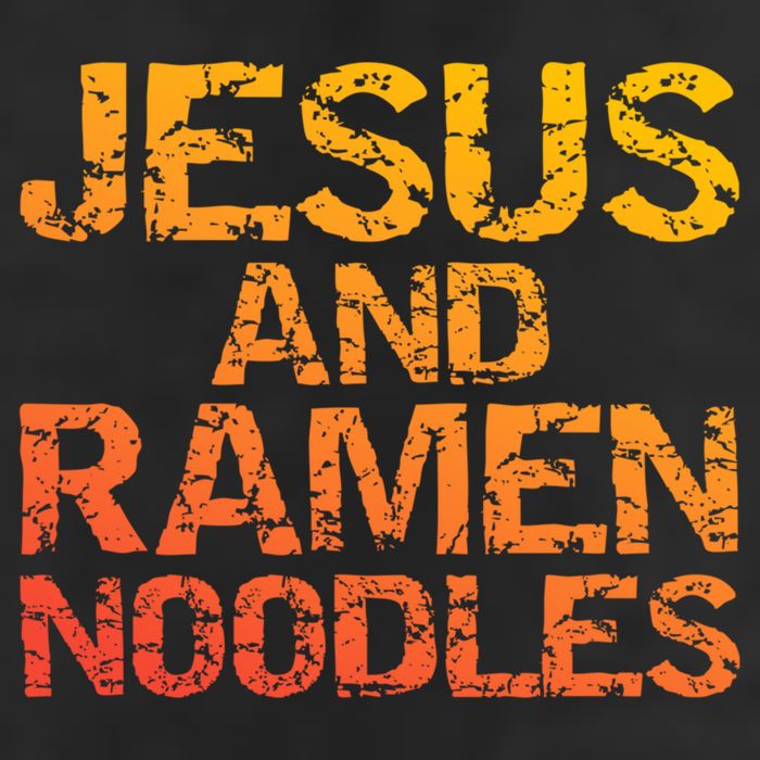 Jesus And Ramen Noodles Funny Christian Quote Distressed Golf Towel