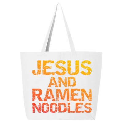 Jesus And Ramen Noodles Funny Christian Quote Distressed 25L Jumbo Tote