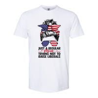 Just A Regular Mom Trying Not To Raise Liberals Softstyle CVC T-Shirt