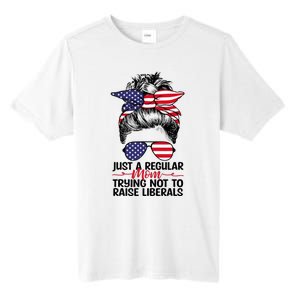 Just A Regular Mom Trying Not To Raise Liberals Tall Fusion ChromaSoft Performance T-Shirt