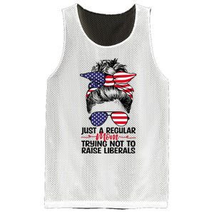 Just A Regular Mom Trying Not To Raise Liberals Mesh Reversible Basketball Jersey Tank