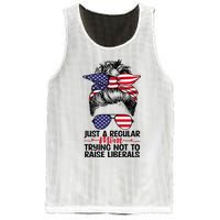 Just A Regular Mom Trying Not To Raise Liberals Mesh Reversible Basketball Jersey Tank