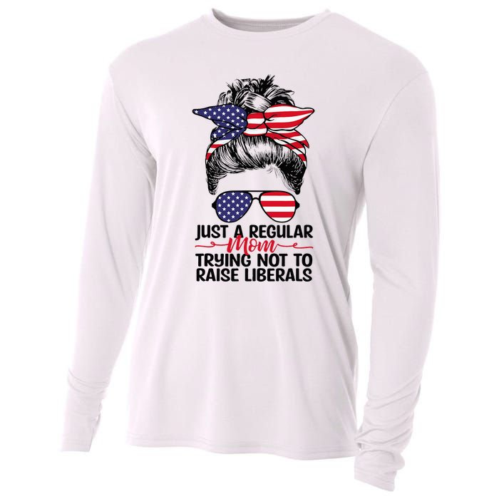 Just A Regular Mom Trying Not To Raise Liberals Cooling Performance Long Sleeve Crew