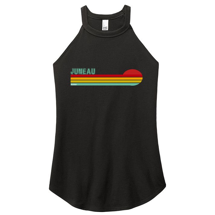 Juneau Alaska Retro Sunset Women's Perfect Tri Rocker Tank