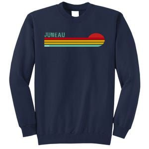 Juneau Alaska Retro Sunset Tall Sweatshirt