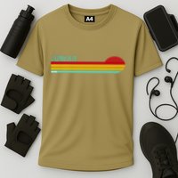Juneau Alaska Retro Sunset Cooling Performance Crew T-Shirt