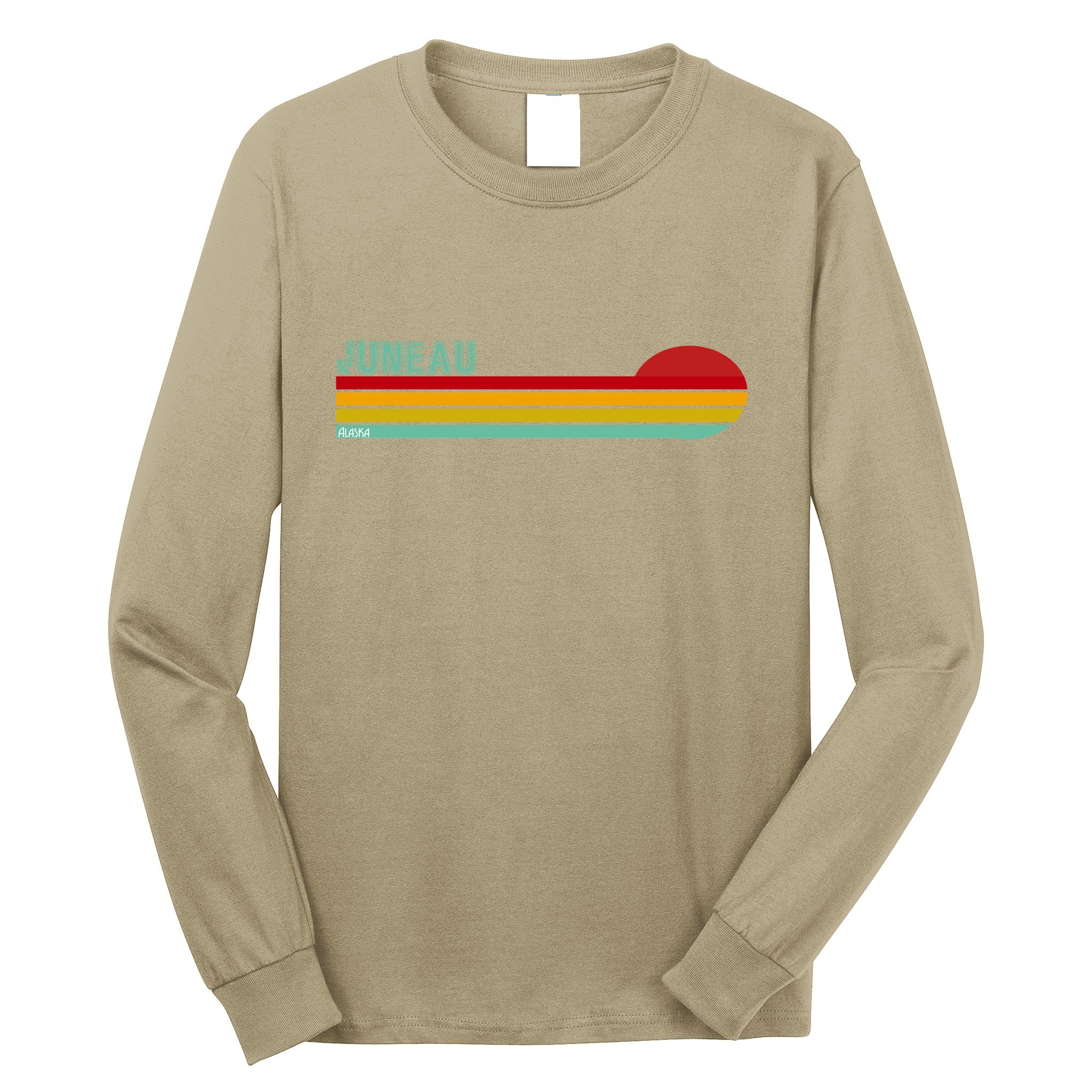 Juneau Alaska Retro Sunset Long Sleeve Shirt
