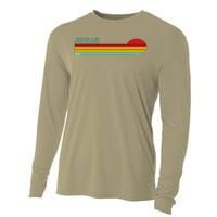 Juneau Alaska Retro Sunset Cooling Performance Long Sleeve Crew