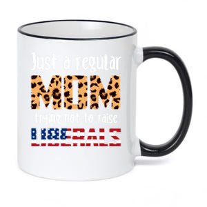 Just A Regular Mom American Mom Gift 11oz Black Color Changing Mug