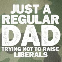 Just A Regular Dad Trying Not To Raise Liberals Legacy Tie Dye Trucker Hat