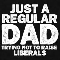 Just A Regular Dad Trying Not To Raise Liberals Ladies PosiCharge Tri-Blend Wicking Tank