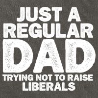 Just A Regular Dad Trying Not To Raise Liberals Cotton Canvas Backpack