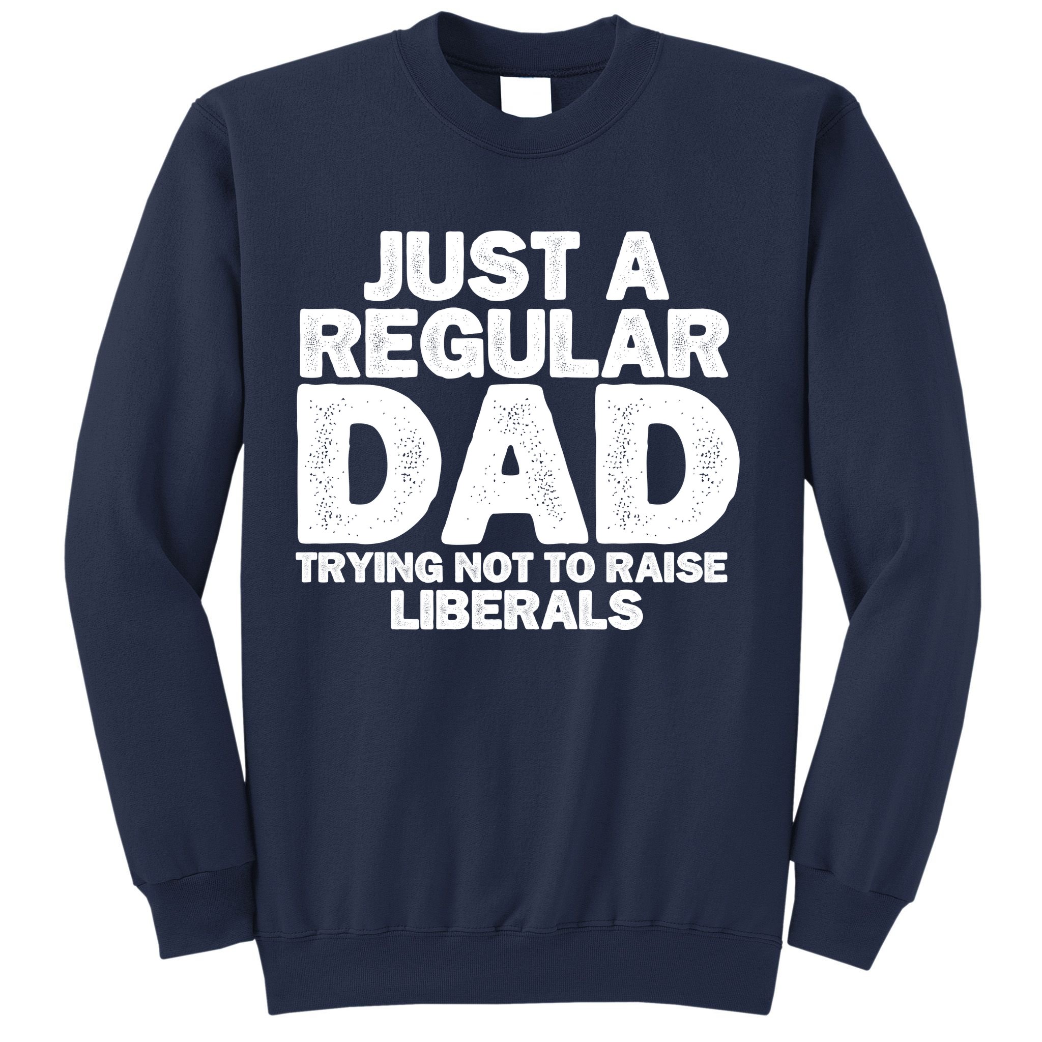 Just A Regular Dad Trying Not To Raise Liberals Sweatshirt