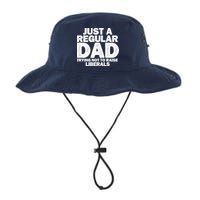 Just A Regular Dad Trying Not To Raise Liberals Bucket Hat