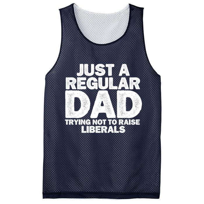Just A Regular Dad Trying Not To Raise Liberals Mesh Reversible Basketball Jersey Tank