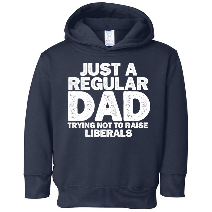 Just A Regular Dad Trying Not To Raise Liberals Toddler Hoodie