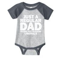 Just A Regular Dad Trying Not To Raise Liberals Infant Baby Jersey Bodysuit