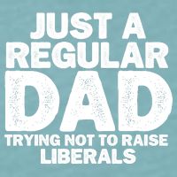 Just A Regular Dad Trying Not To Raise Liberals Sueded Cloud Jersey T-Shirt