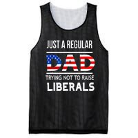 Just A Regular Dad Trying Not To Raise Liberals Fathers Day Mesh Reversible Basketball Jersey Tank