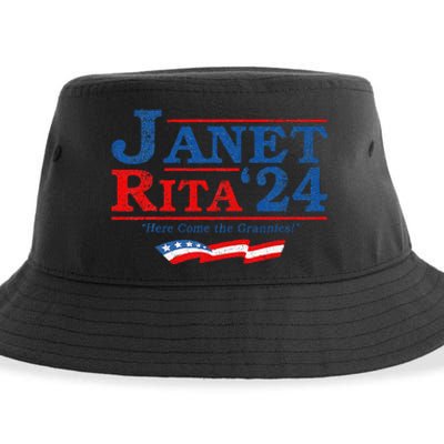 Janet And Rita For President 2024 President 2024 Gift Sustainable Bucket Hat