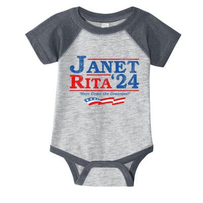 Janet And Rita For President 2024 President 2024 Gift Infant Baby Jersey Bodysuit