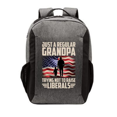 Just A Regular Grandpa Trying Not To Raise Liberals USA American Flag Vector Backpack