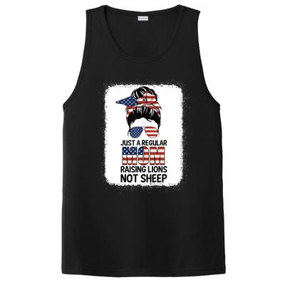 Just a Regular Mom Raising Lion For Wo Patriot Not Sheep Tank Top PosiCharge Competitor Tank