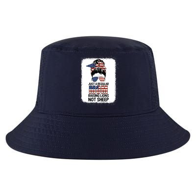 Just a Regular Mom Raising Lion For Wo Patriot Not Sheep Tank Top Cool Comfort Performance Bucket Hat