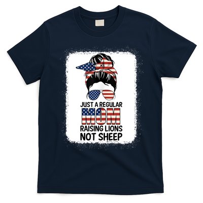 Just a Regular Mom Raising Lion For Wo Patriot Not Sheep Tank Top T-Shirt