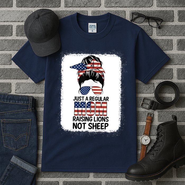 Just a Regular Mom Raising Lion For Wo Patriot Not Sheep Tank Top Tall T-Shirt