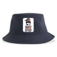 Just a Regular Mom Raising Lion For Wo Patriot Not Sheep Tank Top Sustainable Bucket Hat