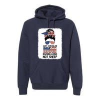 Just a Regular Mom Raising Lion For Wo Patriot Not Sheep Tank Top Premium Hoodie