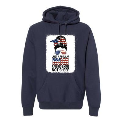 Just a Regular Mom Raising Lion For Wo Patriot Not Sheep Tank Top Premium Hoodie