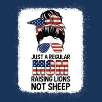 Just a Regular Mom Raising Lion For Wo Patriot Not Sheep Tank Top 16 in Basic Backpack
