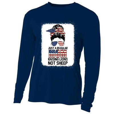 Just a Regular Mom Raising Lion For Wo Patriot Not Sheep Tank Top Cooling Performance Long Sleeve Crew