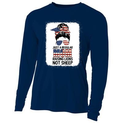 Just a Regular Mom Raising Lion For Wo Patriot Not Sheep Tank Top Cooling Performance Long Sleeve Crew