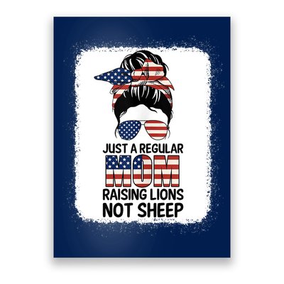 Just a Regular Mom Raising Lion For Wo Patriot Not Sheep Tank Top Poster