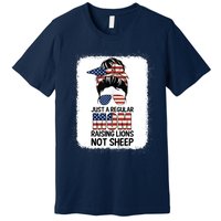 Just a Regular Mom Raising Lion For Wo Patriot Not Sheep Tank Top Premium T-Shirt