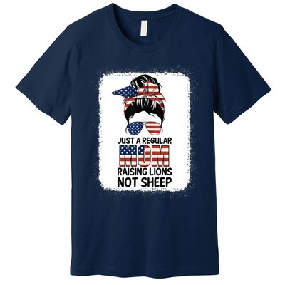 Just a Regular Mom Raising Lion For Wo Patriot Not Sheep Tank Top Premium T-Shirt