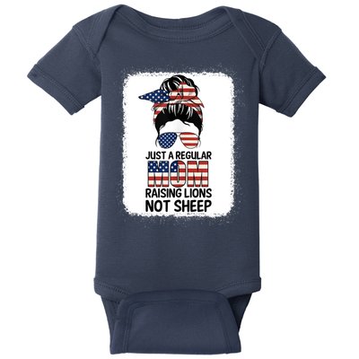 Just a Regular Mom Raising Lion For Wo Patriot Not Sheep Tank Top Baby Bodysuit