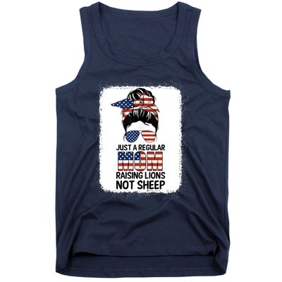 Just a Regular Mom Raising Lion For Wo Patriot Not Sheep Tank Top Tank Top